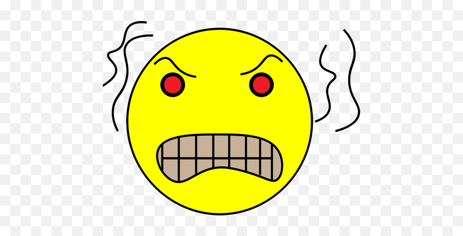 An Angry Emoticon - Clip Art Anger Face Emoji,Eyes Emoji