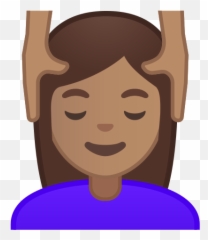 Massage Emoji With Medium Skin Tone Meaning - Emoji Massage,Head Massage Emoji