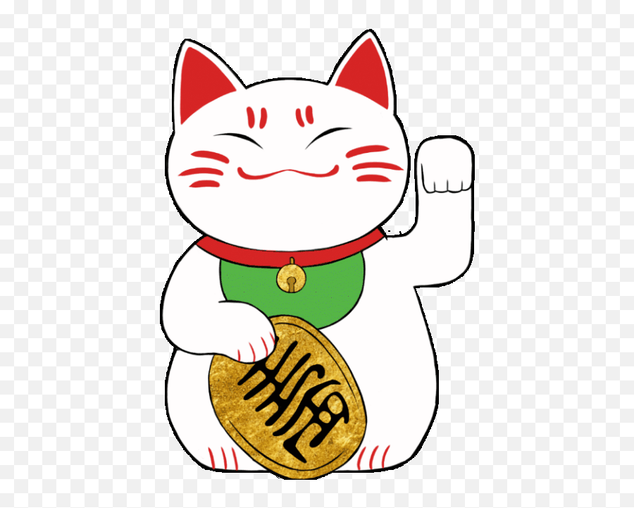 Pin - Chinese Lucky Cat Animated Gif Emoji,Lucky Cat Emoji