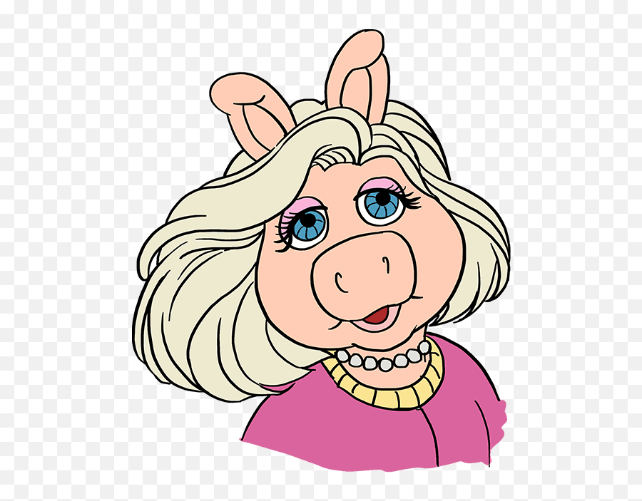 Draw Miss Piggy From The Muppet Show - Miss Piggy How To Draw Emoji,Miss Piggy Emoji