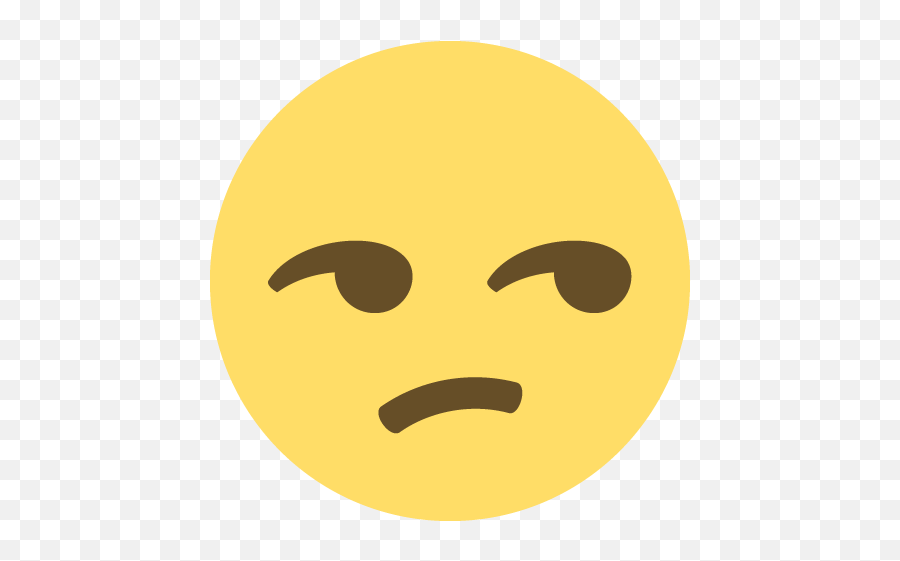 Unamused Face Emoji Emoticon Vector Icon - Smiley Face Simple,Face Emoji