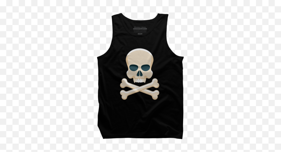 Shop Bortoniau0027s Design By Humans Collective Store - Sleeveless Shirt Emoji,Skull And Crossbones Emoji