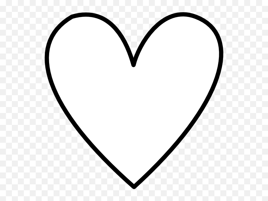 Heart Outline Clip Art - Vector Heart Outline Clipart Emoji,Emoji Outlines