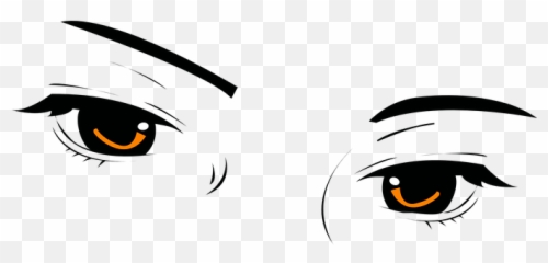 1 Free Eye Cartoon Vectors - Anime Eyes Transparent Background Emoji