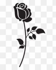 Pin - Black And White Rose Clipart Emoji
