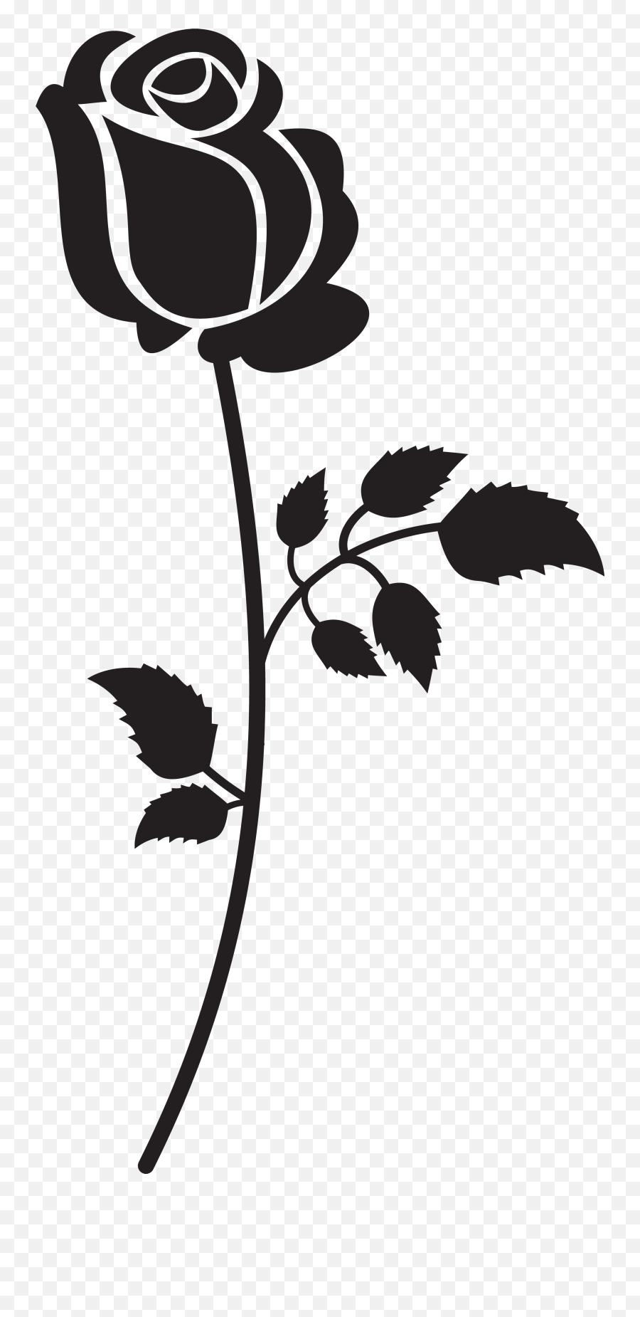 Pin - Black And White Rose Clipart Emoji,Black Rose Emoji