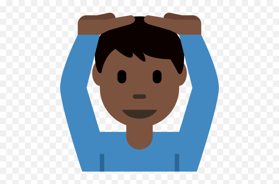 U200d Man Gesturing Ok Dark Skin Tone Emoji - Clip Art,Ok Face Emoji