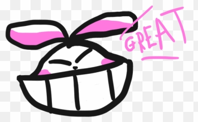 Fat Easter Bunny - Clip Art Emoji