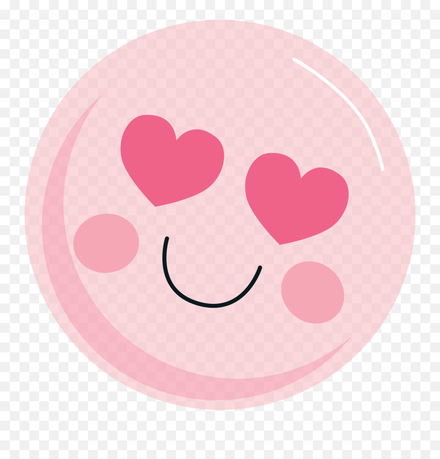 Heart Eye Emoji Svg Cut File - Smiley,Emoji Heart With Bow