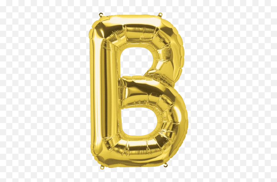 Gold Letter B Balloon - Rose Gold Letter B Balloon Emoji,B Letter Emoji