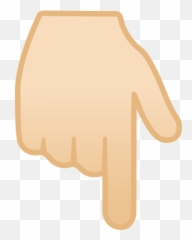 Backhand Index Pointing Down Emoji With Light Skin Tone - Pointing Down Png,Pointing Down Emoji