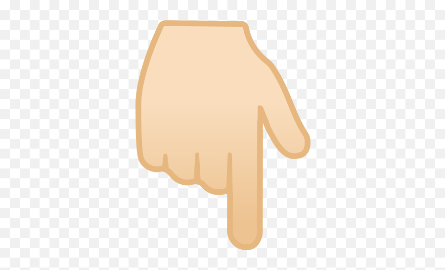 Backhand Index Pointing Down Emoji With Light Skin Tone - Pointing Down Png,Pointing Down Emoji