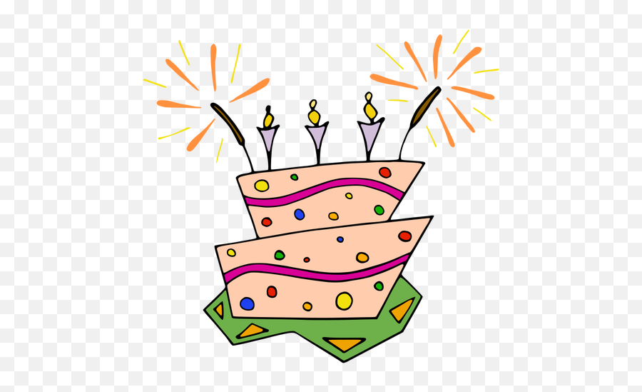 Vector Image Of Birthday Cake - Birthday Cake Clip Art Emoji,Happy Birthday Emojis