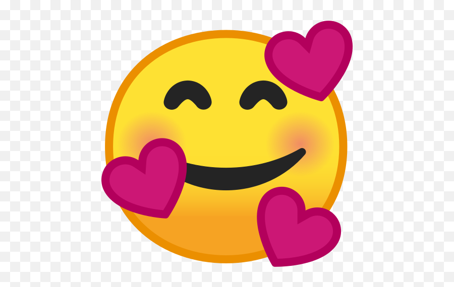 Smiling Face With Hearts Emoji - Smiley Face Emoji,Emoji Meanings