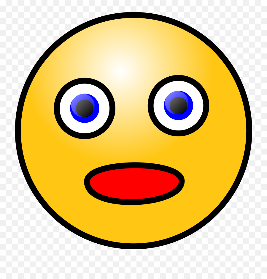 Smiley Face Surprised Drawing Free Image - Surprised Face Clipart Gif Emoji,Shh Emoticon