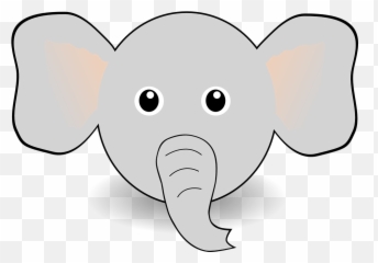 Elephant Face Clip Art Download - Cartoon Elephant Face Drawing Emoji,Elephant Emoticon