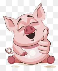 Download Adorable Pig Emoji Stickers Messages Sticker - Pig Approves,Pig Emoji