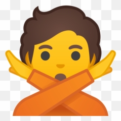 Person Gesturing No Emoji - Emoji Graduada,No Emoji