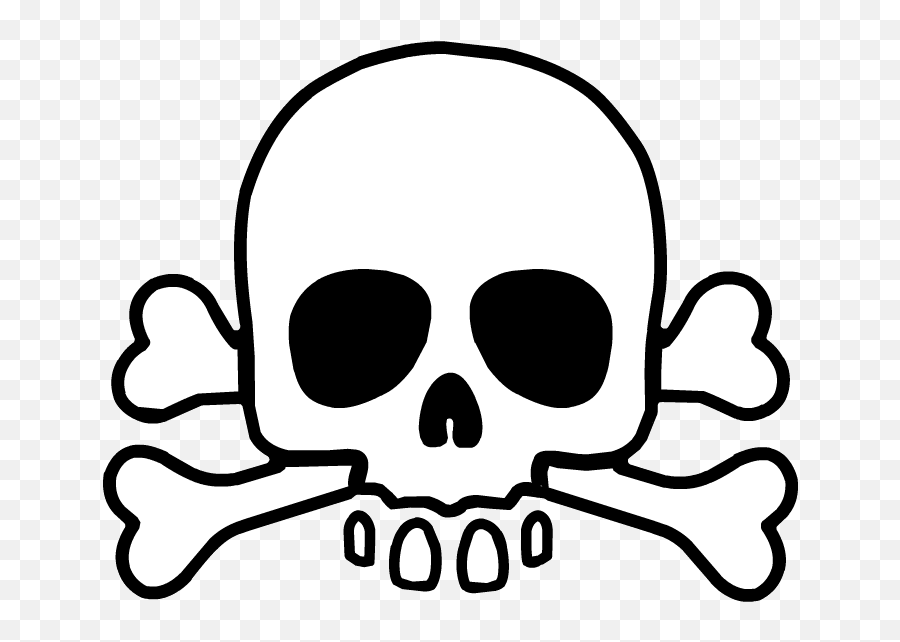 Friendly Clipart Skull Friendly Skull Transparent Free For - Skull And Crossbones White Transparent Emoji,Skull And Crossbones Emoji