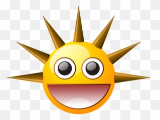 Spiky Smiley - Spikey Clipart Emoji,Kiss Emoji