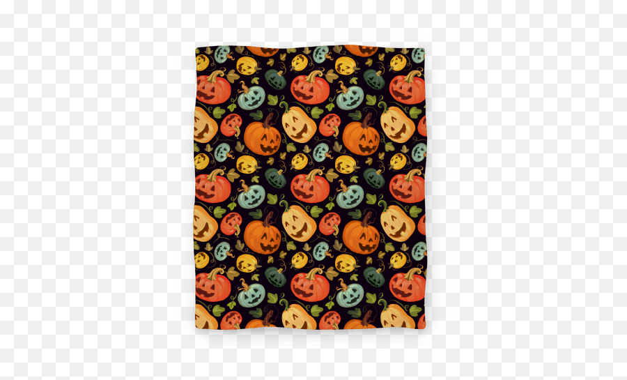 Happy Autumn Pumpkin Pattern Blankets Lookhuman - Beach Towel Emoji,Pumpkin Emoticon