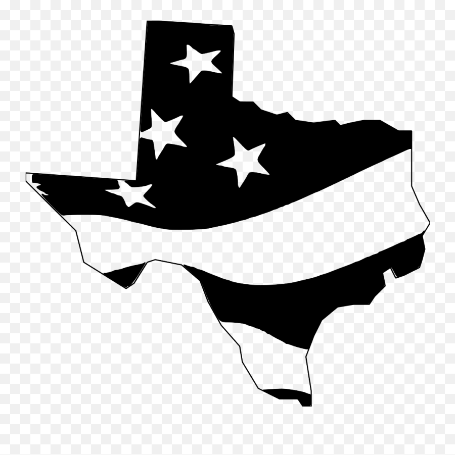 Texas Flag Black And White Clipart - Texas Flag Black White Emoji,Texas State Flag Emoji