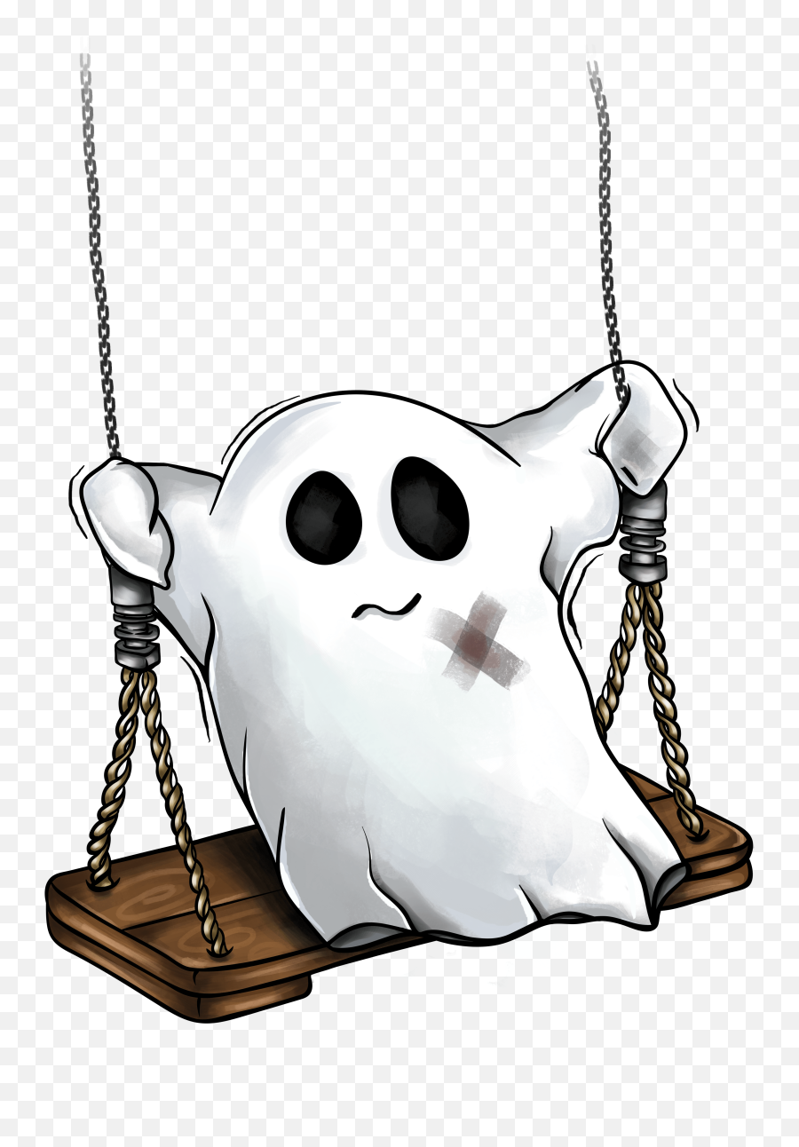 Swing Ghost T Shirt Design Template - Cartoon Emoji,Ghost Emoji Pumpkin