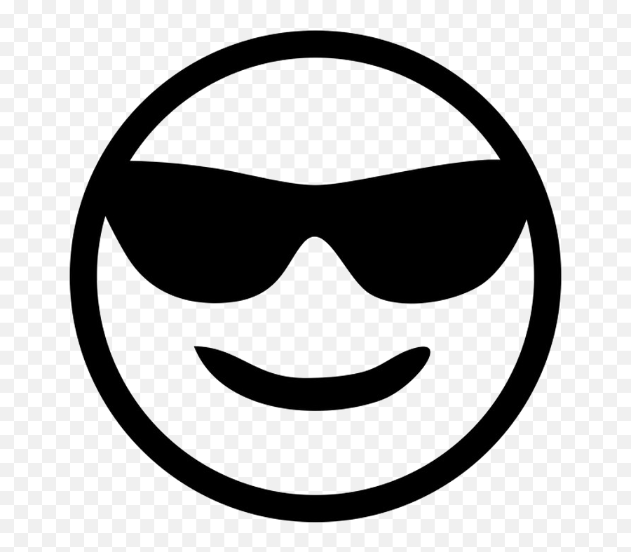 Sunglasses Emoji Png Transparent Images - Sunglasses Emoji Black And White,Sunglasses Emoji