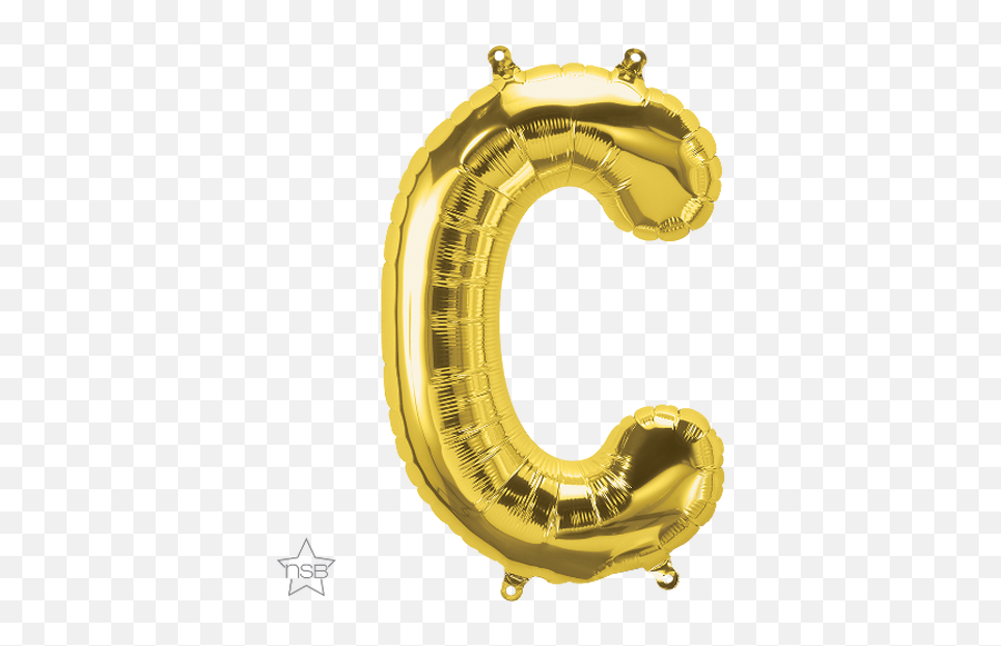 Balloons - Alphabet Shapes Gold 16 Page 1 Wrb Sales Rose Gold C Letter Balloon Emoji,House And Balloons Emoji