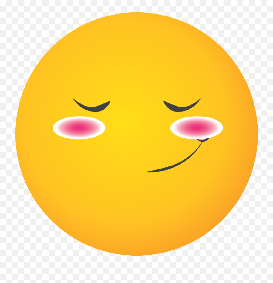 Free Emoji Yellow Face Blush Png With - Smiley,Blush Emoji Transparent