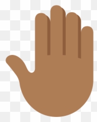 Raised Back Of Hand Emoji Clipart -