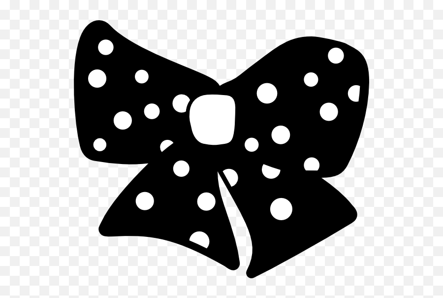 Bows Clipart Black And White Bows Black And White - Polka Dot Bow Vector Emoji,Emoji Hair Bows