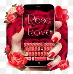 Roselove Keyboard Theme - Garden Roses Emoji
