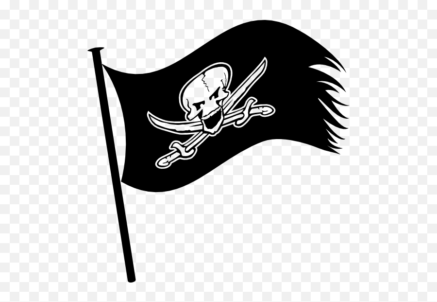 Pirate Flag With Skull And Swords Sticker - Cartoon Emoji,Pirate Emoji Iphone