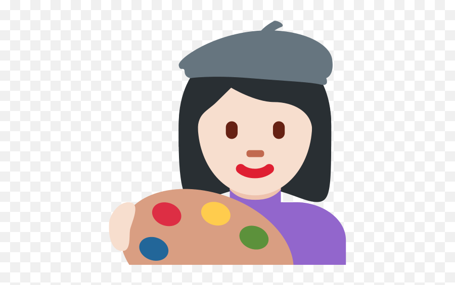 Woman Artist Emoji With Light Skin Tone - Whatsapp Emoji De Pintor,Emoji Artist