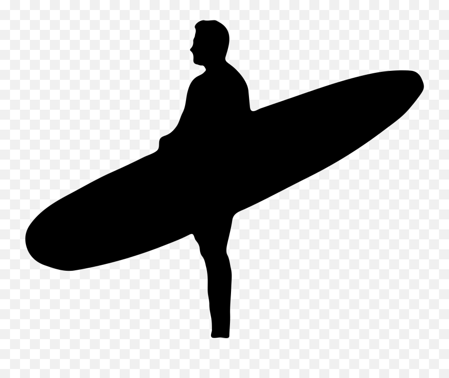 Clipart Summer Surfboard Transparent - Surfer Silhouette Png Emoji,Surfboard Emoji