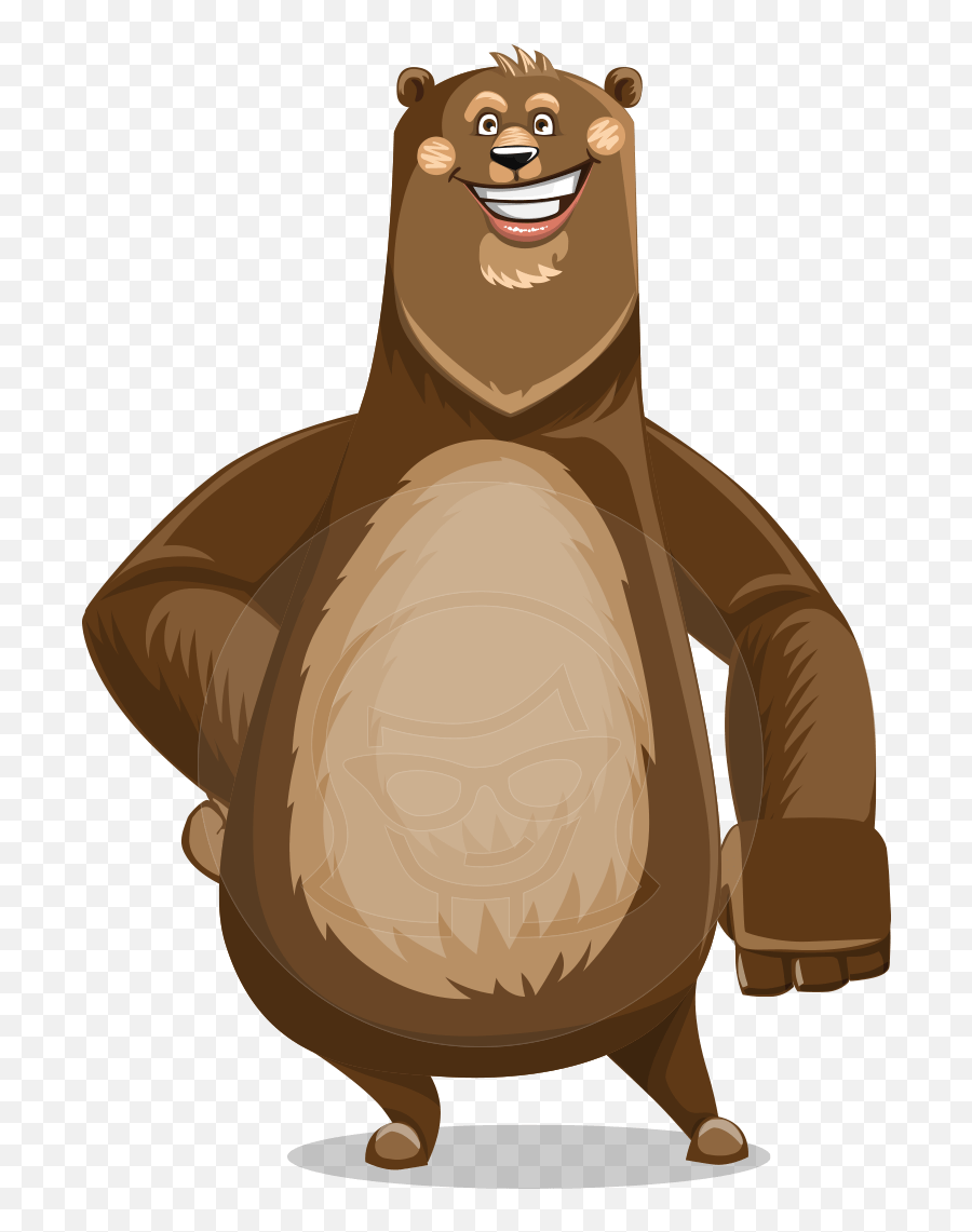 Dab Vector Bear Transparent Png - Bear Cartoon Characters Png Emoji,Bear Hug Emoji