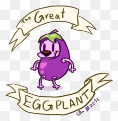 Top Eggplant Emoji Stickers For Android - Cute Courage The Cowardly Dog