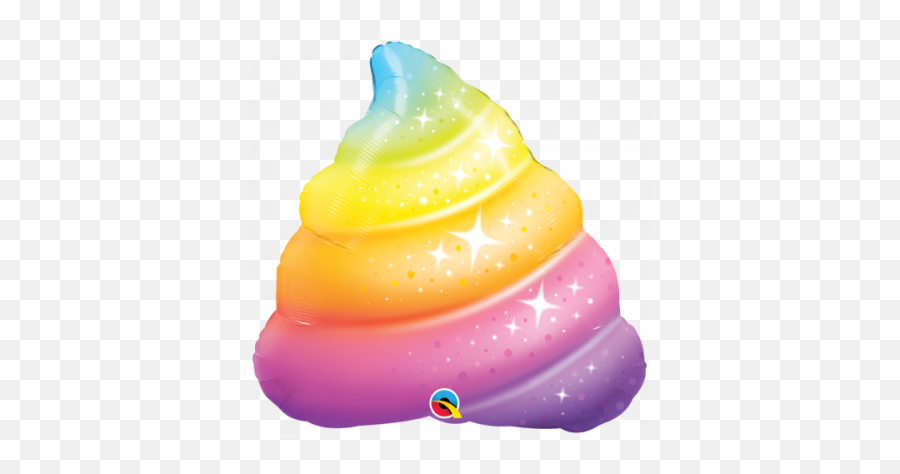 Cti Foil Smiley Rainbow Swirl Emoji Poop - Popo Algodon De Azucar,Yogurt Cup Emoji