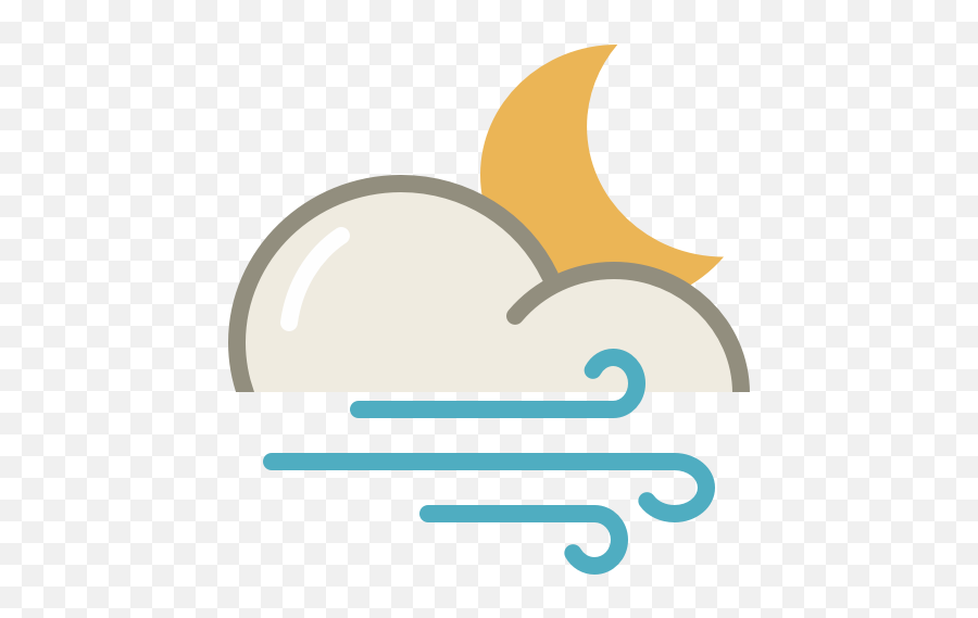 Wind Night Icon Emoji,Windy Emoji