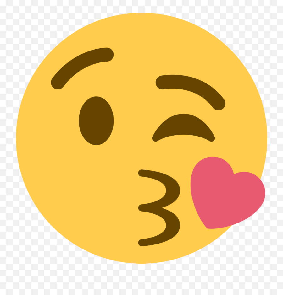 Twemoji2 1f618 - Blowing Kiss Emoji Twitter,Kiss Emoji