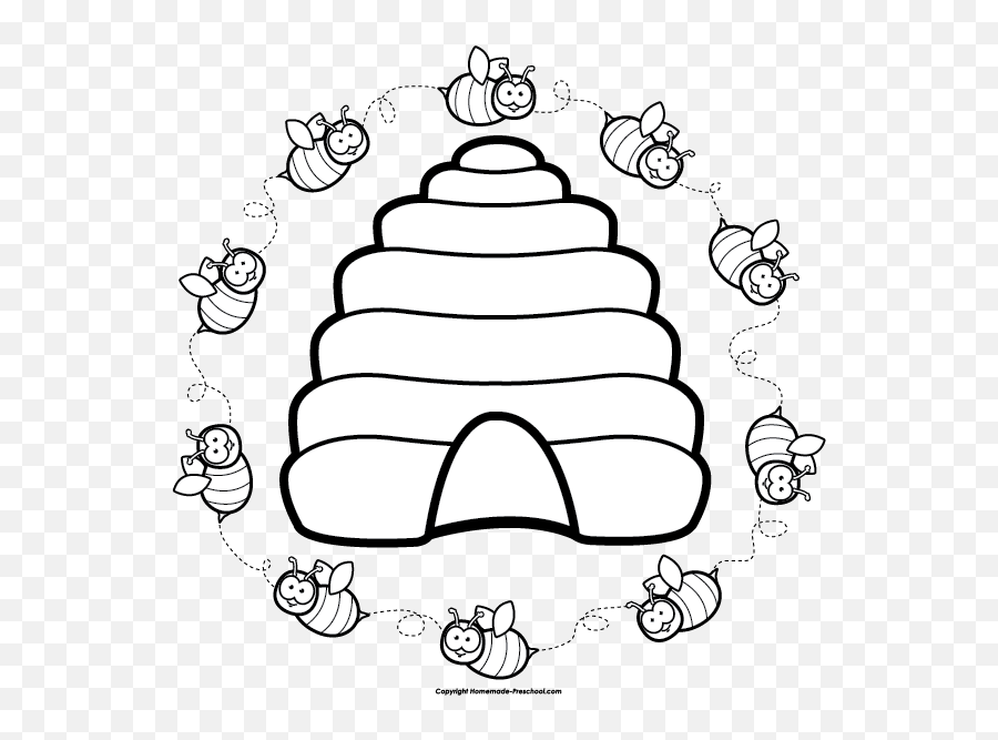 Beehive Clipart Free Images Image Bee Coloring Pages Bee - Bees Clipart Emoji,Zzz Ant Ladybug Ant Emoji