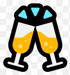 Emoji Image Resource Download - Clip Art,Clinking Glasses Emoji