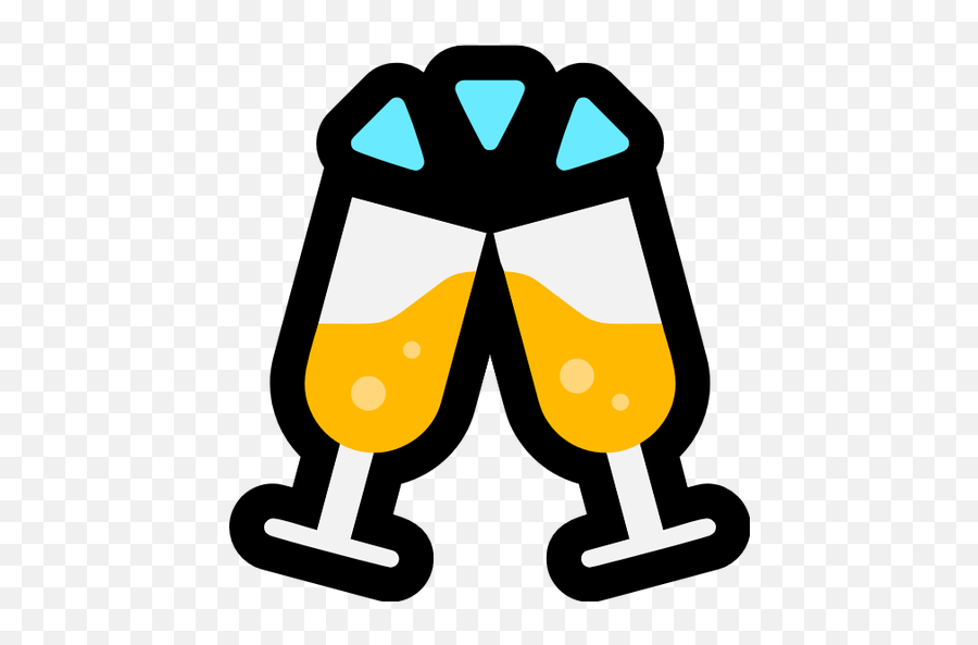 Emoji Image Resource Download - Clip Art,Clinking Glasses Emoji