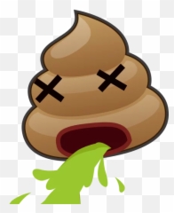 Telegram Sticker - Poop Emoji Throwing Up,Emojidex