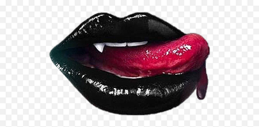 Ftevampirefangs Vampire Fangs Vampirebite Blacklips Bla - Hot True Blood Wallpaper For Android Emoji,Fangs Emoji