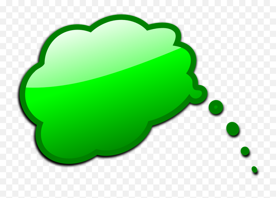 Free Speech Bubbles Speech Vectors - Transparent Background Green Speech Bubble Emoji,Thinking Emoticon