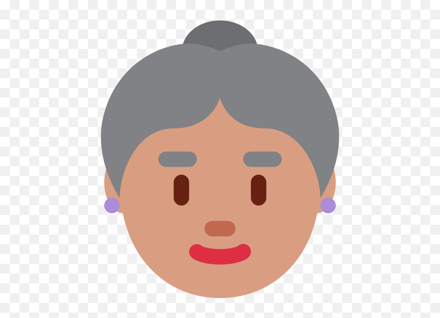 Twemoji 1f475 - Old Woman Face Icon,Angry Emoji Png