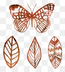 Butterfly Leaf Outline - Swallowtail Butterfly Emoji,Four Leaf Clover Emoji