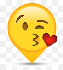 10 Best Map Marker Smiley Graphics - Emoji Kiss Face